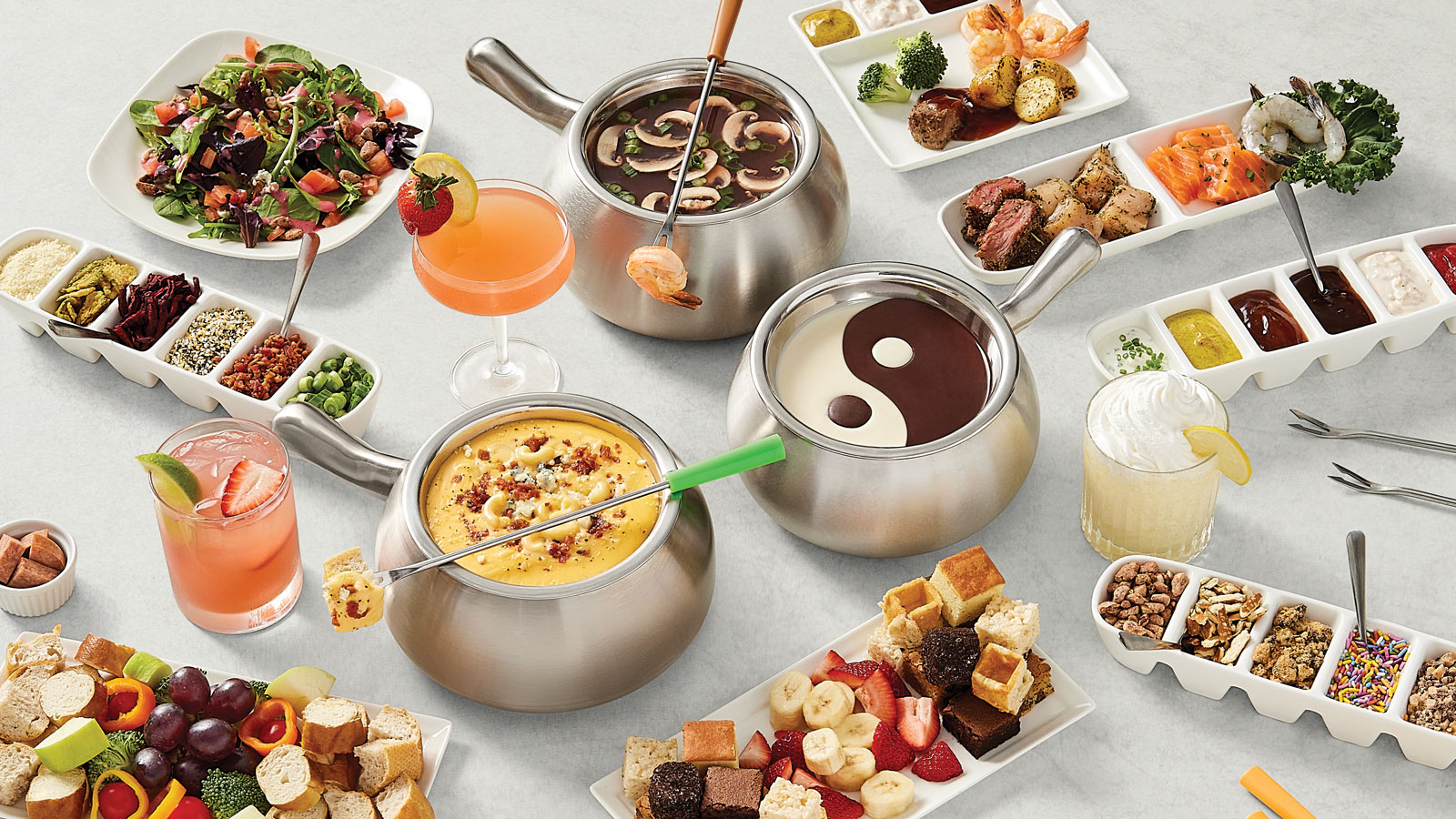 a table full of food