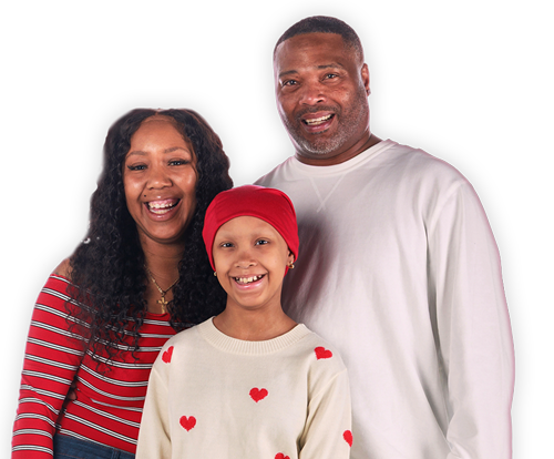 St. Jude patient Laylah with her family