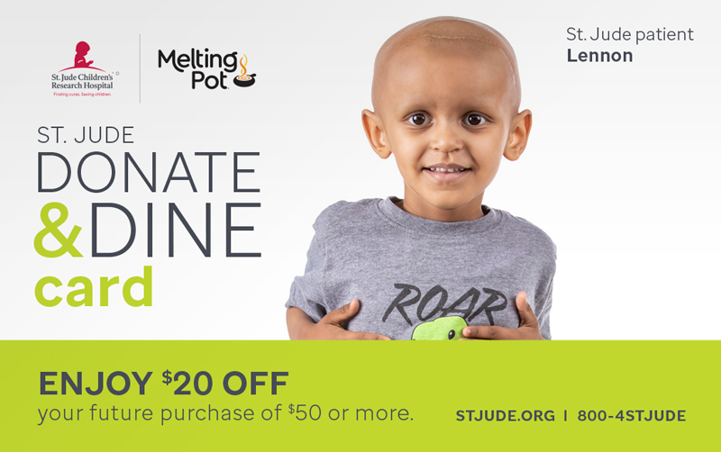 Melting Pot's Donate & Dine Card