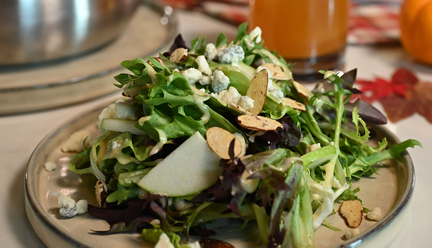 a salad on a plate