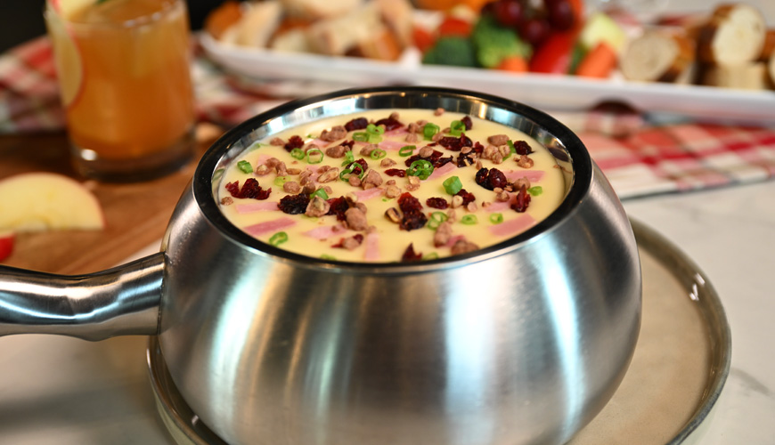 Cranberry Pecan Cheese Fondue