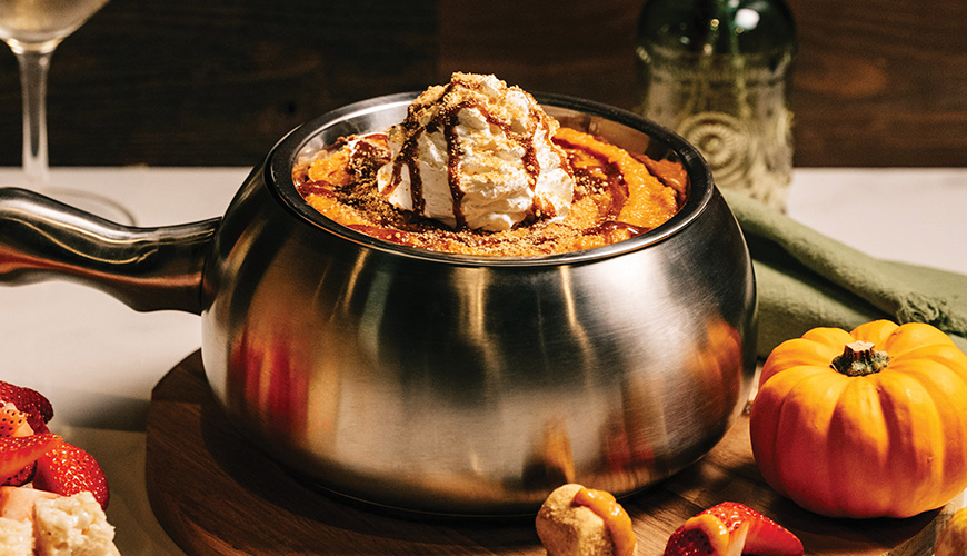 Pumpkin Spice White Chocolate Fondue