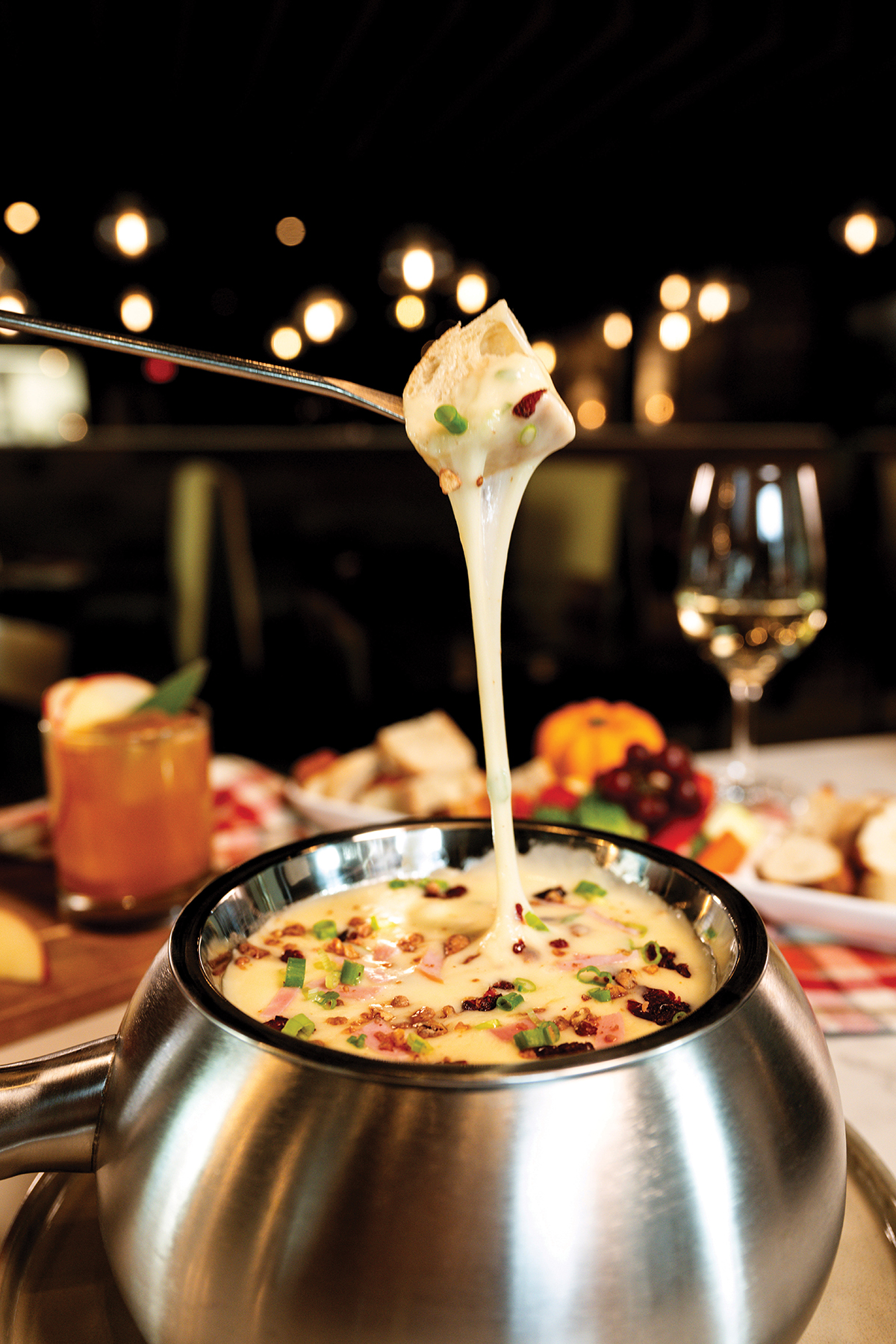 Cranberry Pecan Cheese Fondue