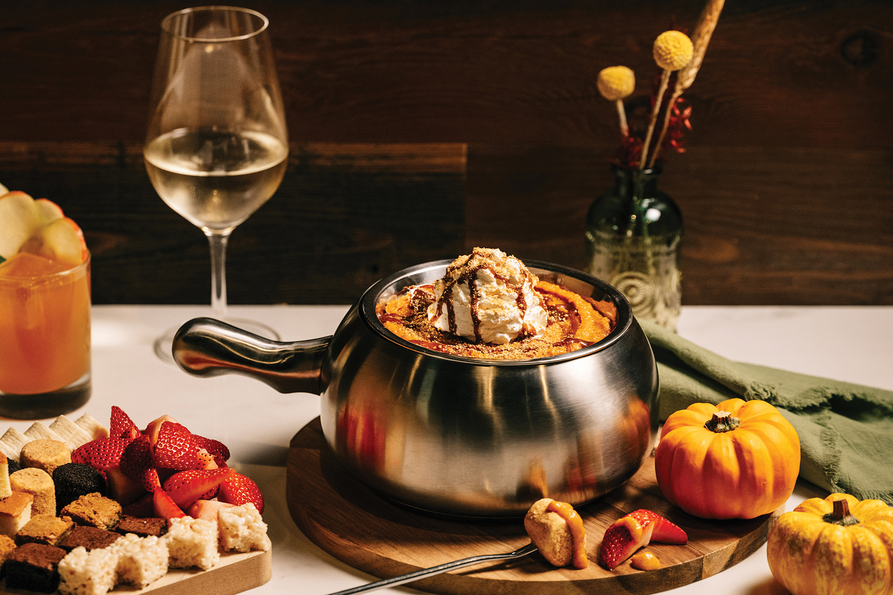 Pumpkin Spice White Chocolate Fondue