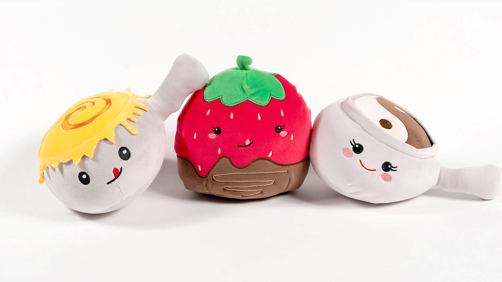 a group of plush toys