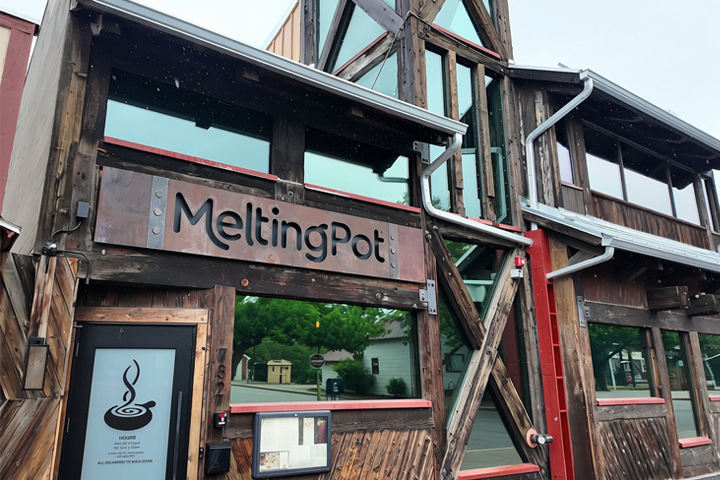 a building with a sign on it